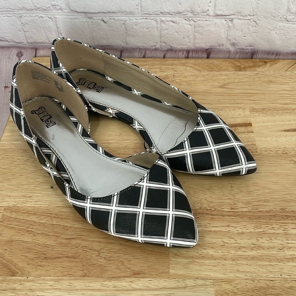 Brash Plaid Pointed Toe Slip On Flats Size 8 Women’s Work Casual Interview